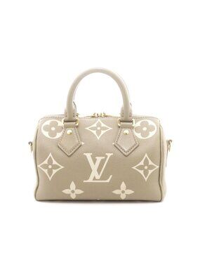 Louis Vuitton Mini Speedy Bicolor Monogram Empreinte Shoulder Bag Tourterelle
